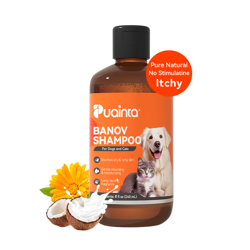 Puainta Banov Shampoo for Dogs & Cats – Gentle Relief for Sensitive & Itchy Skin