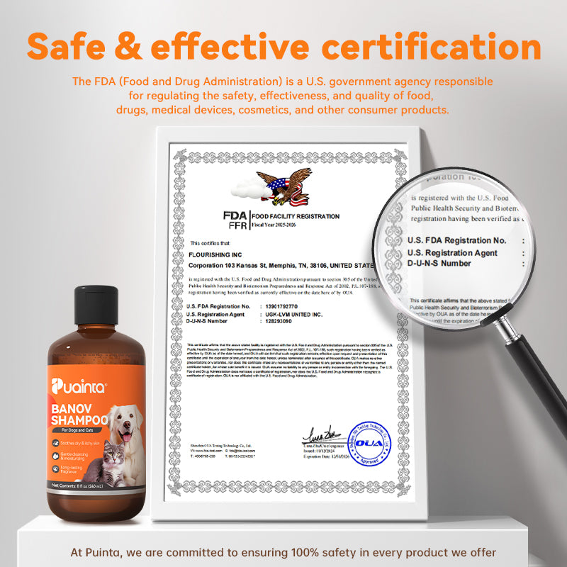 Puainta Banov Shampoo for Dogs & Cats – Gentle Relief for Sensitive & Itchy Skin