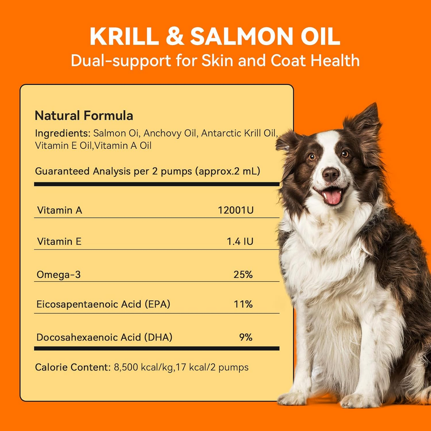 Puainta Krill & Salmon Oil for Dogs – Omega-3 Support for Skin, Coat & Vitality