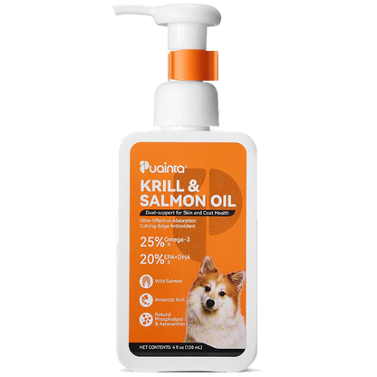 Puainta Krill & Salmon Oil for Dogs – Omega-3 Support for Skin, Coat & Vitality