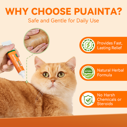 Puainta Natural Herbal Skin Gel – Soothing Itch Relief for Dogs & Cats