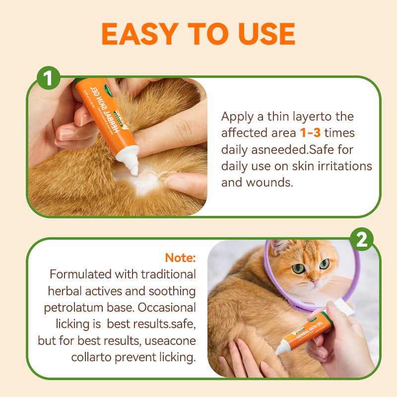 Puainta Natural Herbal Skin Gel – Soothing Itch Relief for Dogs & Cats